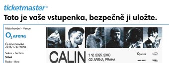 CALIN - 2vstupenky sezení 1.12.2025 - 2
