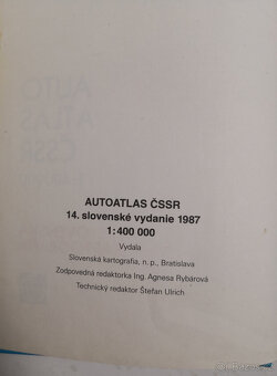 Autoatlas ČSSR 14. slovenské vydanie - 2