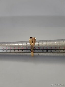 Zlatý dámský prsten dvojí zlato - 2