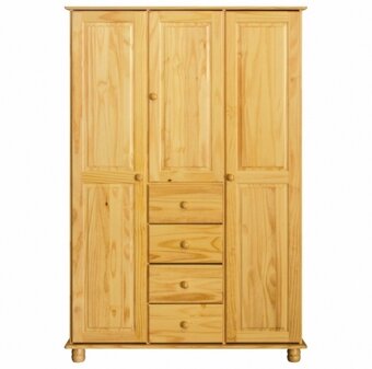 Dřevěná skříň 3dveřová 8851 lak - 2