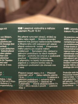 Laserová vodováha s měřícím pásmem - 2