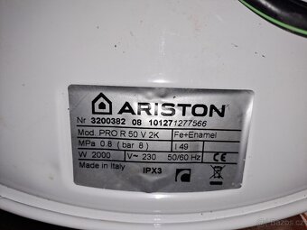 elektrický bojler ARISTON, model PRO R 50 V 2K - 2