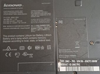 Notebook funkční Lenovo ThinkPad T500, typ 2082-7rg - 2