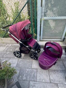 Purpurový kočárek baby design husky - 2