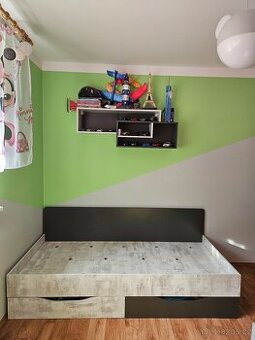Studentská postel Tablo + závěsná police – jako nové - 2