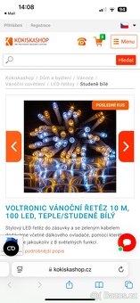 VÁNOČNÍ ŘETĚZ, 10 M, 100 LED, TEPLE/STUDENĚ BÍLÝ - 2