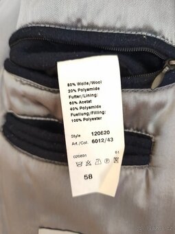 Pánská vlněná parka tmavomodrá - 2