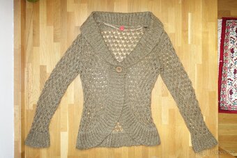 Dámský svetr/ svetřík se šálovým límcem vel. M - 2