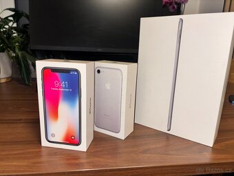 Krabičky od iPhone 7, iPhone X, iPad Air - 2