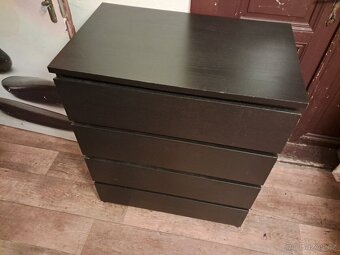 Ikea komoda Malm černá 4 zásuvky - 2
