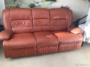 Kožená polohovaci sedačka - 2