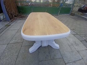 masivní dubový rustikální konferenční stolek - 2