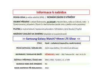 Samsung Galaxy Watch7 Watch 7 44mm LTE silver ROZBALENO - 2
