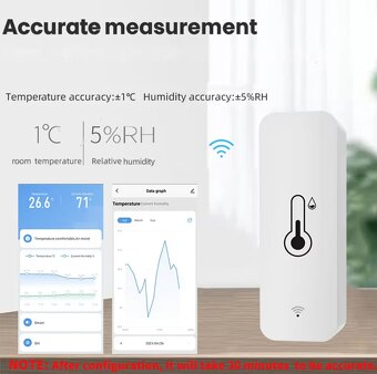 WiFi SENZOR TEPLOTY A VLHKOSTI TUYA/ Smart LIFE - 2