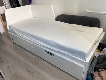 IKEA rozkládací postel FLEKKE + kvalitní matrace 80 x 200 cm - 2