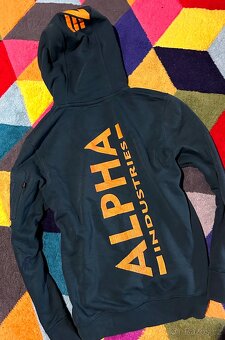 ALPHA INDUSTRIES STYLOVÁ  tm zelená PÁNSKÁ BAVLNĚNÁ MIKINA - 2