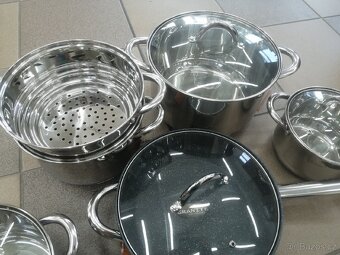 Hrnce nerez sada luxusní nádobí 11dilu, indukce, nove - 2