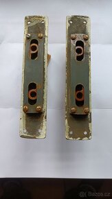 Staré mosazné kování, kliky kličky. - 2