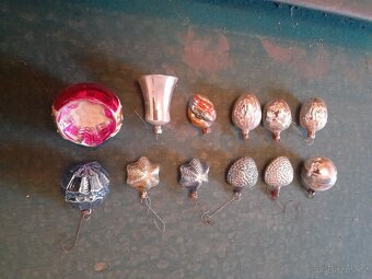 Retro skleněné vánoční ozdoby - 2