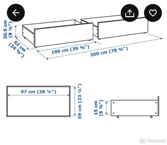 Šuplíky pod postel 2x Malm - 2