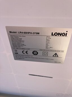 Solární panely FV 375Wp - LONGi - 2