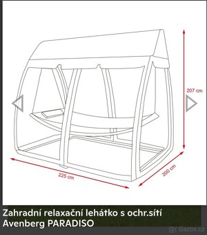 Zahradní lehátko se sítí - 2