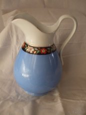 Džbán porcelánový modrý,tisk,neznačeno,kolem r. 1880 - 2