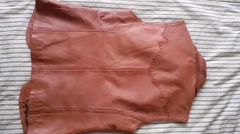 Westernová kožená vesta Stars and Stripes, nová - 2