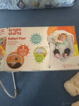 BRIGHT STARTS Lehátko vibrující Safari Fun™ 0m+ do 9 kg - 2