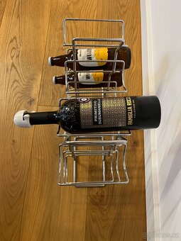 2ks stojan na víno chrom nerez - 6 lahví ve stojanu - 2