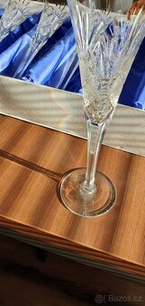 Broušený křišťál, flétny na šampaňské 6 ks - 2