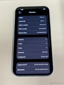 iPhone 13 256GB 91% Kondice Baterie / Záruka - 2