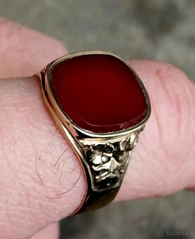 Zlatý prsten 6k starožitný - 2