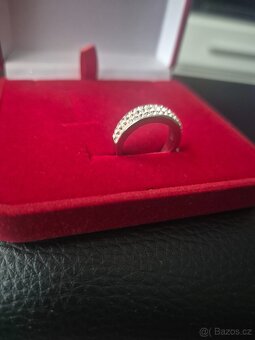 Stříbrný prsten Swarovski - 2