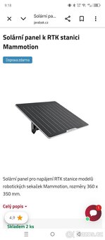 Solární panel na rtk stanice mammotion - 2