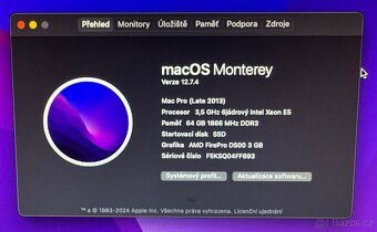 Apple Mac Pro 2013 6jádrový 64GB RAM 1000GB SSD - 2