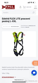 Edelrid FLEX LITE pracovní postroj L-XXL, lešenárske - 2