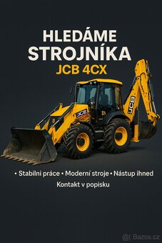 Hledáme strojníka – traktorbagru JCB 4CX, nástup ihned - 2