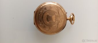 Staré pozlacené kapesní hodinky, plně funkční - 2