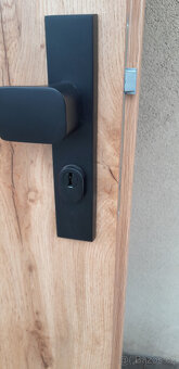 VCHODOVÉ DVEŘE 80,PRAVÉ VÍŠKA 195 CM KOMPLET VIZ. FOTO - 2