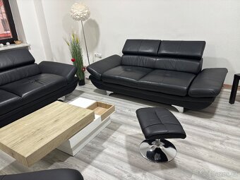 Luxusní sedací souprava  kůže 3+2+1 - 2