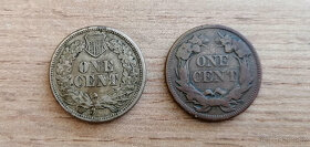 USA 2 mince 1 Cent 1863 a 1 Cent 1857 Spojené státy Americké - 2