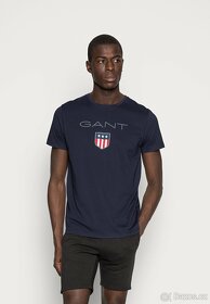 Nové pánské tričko GANT | XL | tmavě modré | Regular Fit - 2