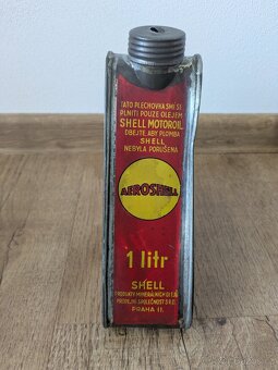Stará trojúhelníková plechovka Aeroshell - ORIGINÁL - 2