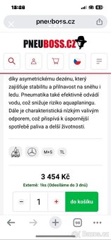 Prodám sadu nových zimních pneu 205/55/17 Hankook - 2