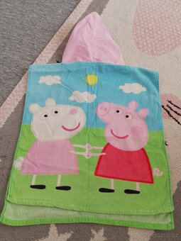 Pončo dívčí (prasátko Peppa)-nahrazuje župan nebo ručník - 2