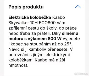 Elektrokoloběžka Kaabo Skywalker 8H ECO500 - 2