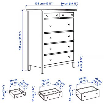 Komoda Hemnes vysoká - Ikea - 2