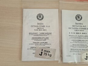NOVÉ Štítky, typové osvědčení tažného Octavia 1 - 2