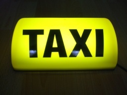 Transparent Taxi , magnetický , 12 V - 2